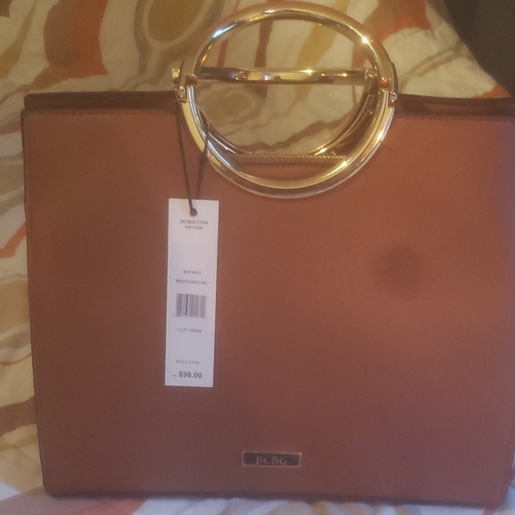 Cognac BCBG satchel - Picture 1 of 2